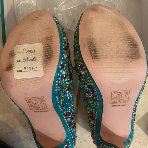 Lauren Lorraine Jeweled High Heels - Picture 9 of 11